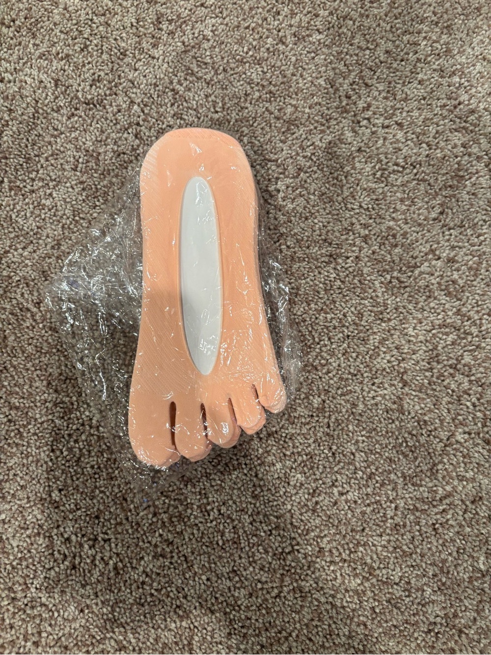 Toe-Separating Cushioned Footpads in Peach - Women's Comfort Insoles